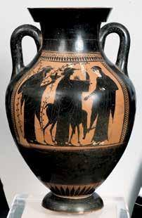 Attic black-figure amphora, ca. 490 BC. National Archaeological Museum, Athens.