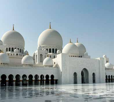 Courtyard at the Sheikh Zayed Mosque, Abu Dhabi, UAE.