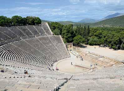 The ancient theatre at Epidaurus, Greece. Photo by Carole Raddato.