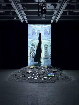 Sophia Al Maria (b. Qatar), Black Friday, 2016. Photo by Ron Amstutz, Whitney Museum of American Art.
